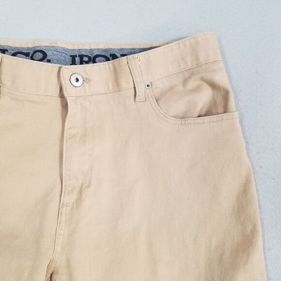 Iron Co jeans men's 36 x 29 regular fit straight beige flex stretch denim pants - Picture 4 of 13